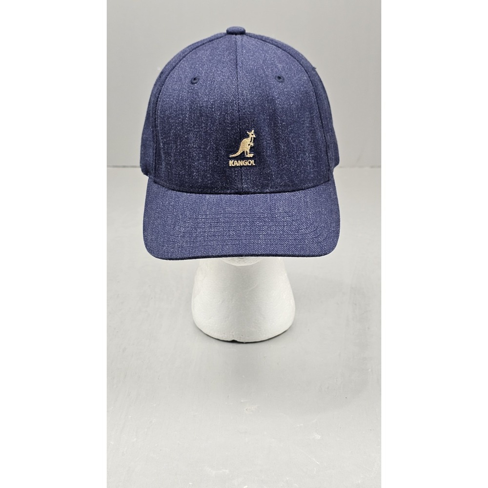 Kangol Wool Flexfit Baseball Small/Medium Hat Navy Blue Casual Preppy Cap NWOT
